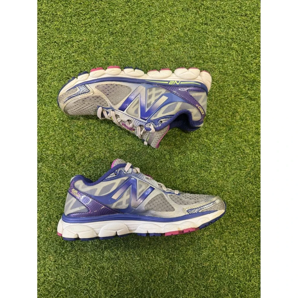 New Balance 1080v5 Womens Running Shoes Silver Blue Purple W1080SP5 Size 7 2A